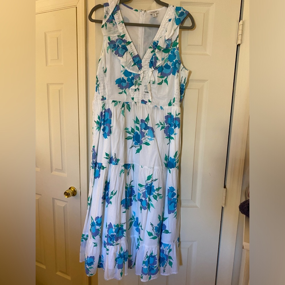 White Floral J. Crew Factory Dress